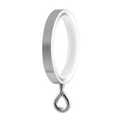 Vesta Flat Curtain Ring Polished Chrome European Elegance 206061-PC Silver  Curtain Rings with Eyelet 