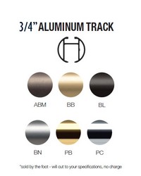Techno Aluminum Curtain Track 3/4in Diameter by   