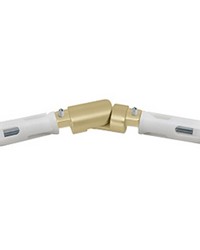 Tube Connector Brushed Brass by   