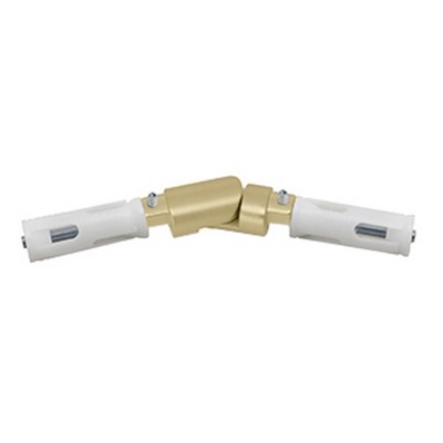 Vesta Tube Connector Brushed Brass European Elegance 209229-BB Brass  Curtain Rod Elbows and Swivel Sockets 