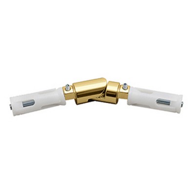 Vesta Tube Connector Polished Brass European Elegance 209229-PB Brass  Curtain Rod Elbows and Swivel Sockets 