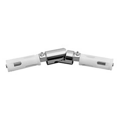 Vesta Tube Connector Polished Chrome European Elegance 209229-PC Silver  Curtain Rod Elbows and Swivel Sockets 
