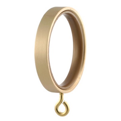 Vesta Flat Curtain Ring Brushed Brass European Elegance 286061-BB Brass  Metal Curtain Rings 
