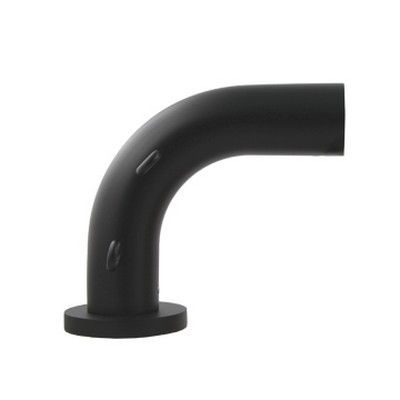 Vesta Incurve Elbow Bracket Black European Elegance 289080 BL  Curtain Rod Brackets 