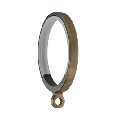 Vesta Flat Ring w Eye Insert Antique Brass apollo 296261 AB  Drapery and Curtain Rings 