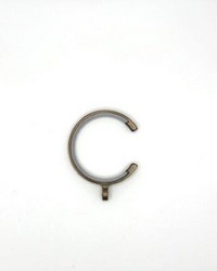 Flat C-Ring with Eye and Insert Antique Brass by  Stout Wallpaper 