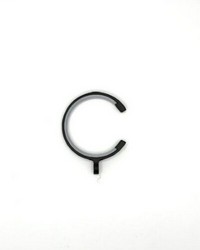 Flat C-Ring with Eye and Insert Black by  Mitchell Michaels Fabrics 