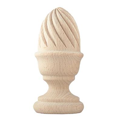 Vesta Aragon Unfinished Finial Highland Timber 341230 Beige Ayous Wood - An African Wood Similar to Beech Wood 1 Inch Curtain Rods Highland Timber Unfinished Wood Curtain Rods 