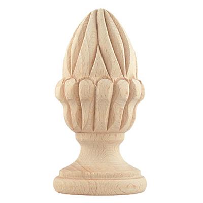 Vesta Fluvia Unfinished Finial Highland Timber 341280 Ayous Wood - An African Wood Similar to Beech Wood 1 Inch Curtain Rods Highland Timber Unfinished Wood Curtain Rods 