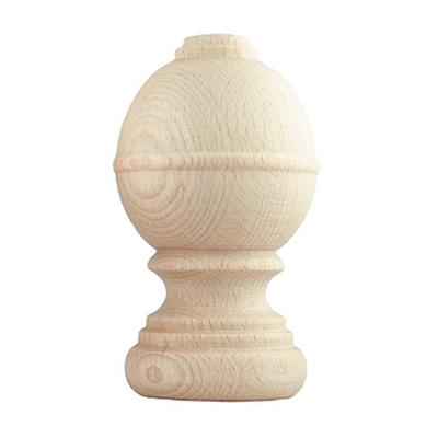 Vesta Ebro Unfinished Finial Highland Timber 341290 Ayous Wood - An African Wood Similar to Beech Wood 1 Inch Curtain Rods Highland Timber Unfinished Wood Curtain Rods 
