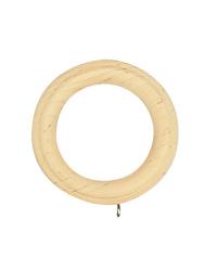 Reeded Unfinished Wood Curtain Ring with Eyelet by   