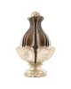 Vesta Finial Halligan Shown in Antique Silver Rust Base coat and Walnut