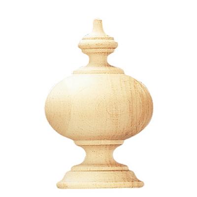 Vesta Aberdeen Unfinished Finial Highland Timber 571150 Beige Ayous Wood - An African Wood Similar to Beech Wood 2 Inch Curtain Rods Highland Timber Unfinished Wood Curtain Rods 