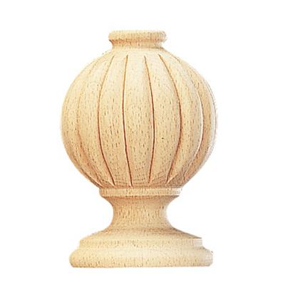 Vesta Andorra Unfinished Finial Highland Timber 571310 Beige Ayous Wood - An African Wood Similar to Beech Wood 2 Inch Curtain Rods Highland Timber Unfinished Wood Curtain Rods 