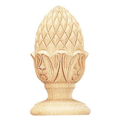 Vesta Ysabena Unfinished Finial Highland Timber 571340 Ayous Wood - An African Wood Similar to Beech Wood 2 Inch Curtain Rods Highland Timber Unfinished Wood Curtain Rods 