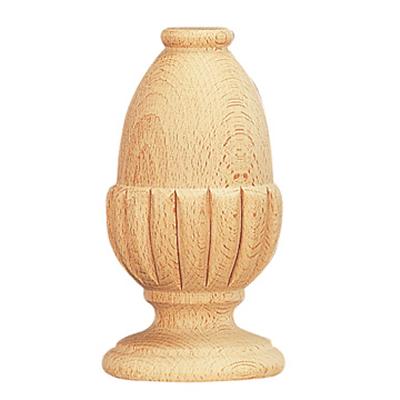 Vesta Saragossa Unfinished Finial Highland Timber 571350 Ayous Wood - An African Wood Similar to Beech Wood 2 Inch Curtain Rods Highland Timber Unfinished Wood Curtain Rods 