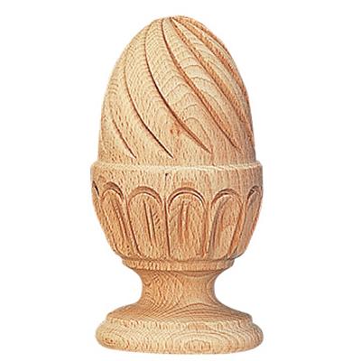 Vesta Navarro Unfinished Finial Highland Timber 571470 Ayous Wood - An African Wood Similar to Beech Wood 2 Inch Curtain Rods Highland Timber Unfinished Wood Curtain Rods 
