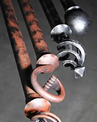 curtain rods, decorative curtain rods, wrought iron curtain rods