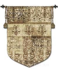 Abstract Damask Flax Wall Tapestry by  S Harris 