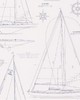 Ralph Lauren Wallpaper Boat Blueprint Dark Blue on White