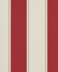 Mapleton Stripe Vermilion by  Ralph Lauren Wallpaper 