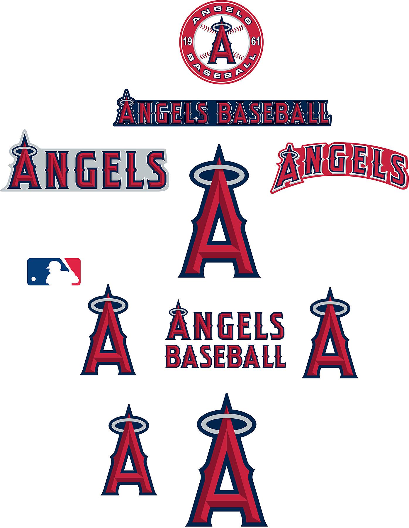 Brewster Wallcovering Los Angeles Angels Logo Fathead Jr Wallpaper