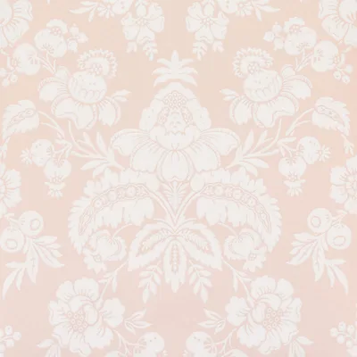 Schumacher Wallpaper Simone Damask Blush