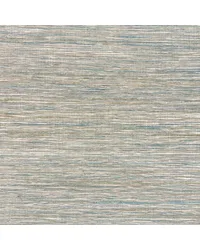 Metallized Flax Peacock Wallpaper by   