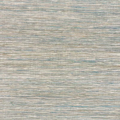 Schumacher Wallpaper Metallized Flax Peacock