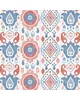 Schumacher Wallpaper Elizia Ikat Rose & Indigo