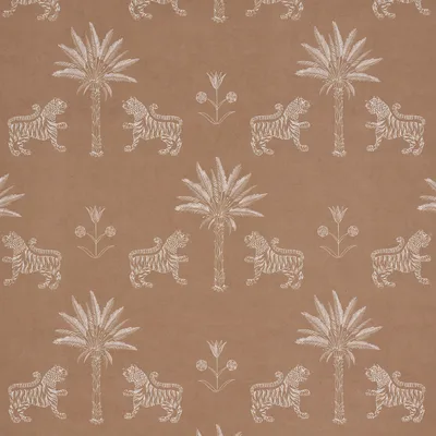 Schumacher Wallpaper Tiger Palm Silhouette Mediterranean Spice