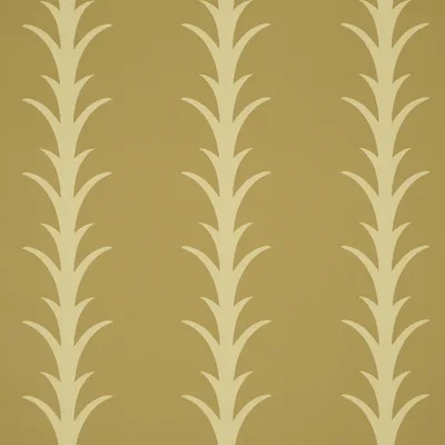 Schumacher Wallpaper Acanthus Stripe Anis On Chartreuse