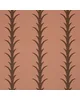 Schumacher Wallpaper Acanthus Stripe Brown On Rosewood