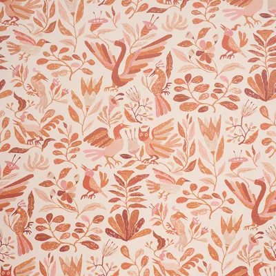 Schumacher Wallpaper Canopy Terracotta