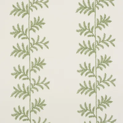 Schumacher Wallpaper Eloise Embroidery Wallcovering Sage