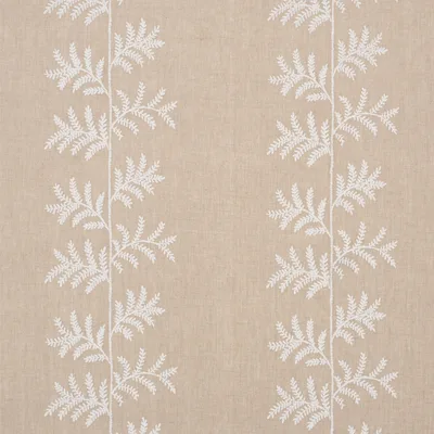 Schumacher Wallpaper Eloise Embroidery Wallcovering Natural