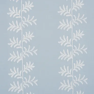 Schumacher Wallpaper Eloise Embroidery Wallcovering Sky