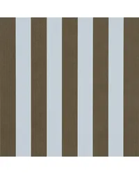 Edwin Stripe Medium Brown & Sky Wallpaper by   