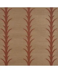 Acanthus Stripe Sisal Mocha Wallpaper by   