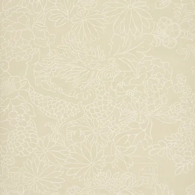 Schumacher Wallpaper Chiang Mai Dragon Silhouette Mistral Sand