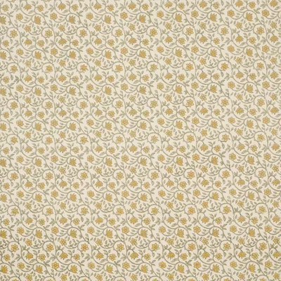 Schumacher Wallpaper Malaya Hand-Block Print Yellow