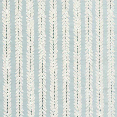 Schumacher Wallpaper Woodperry Hand Printed Sisal Water Blue