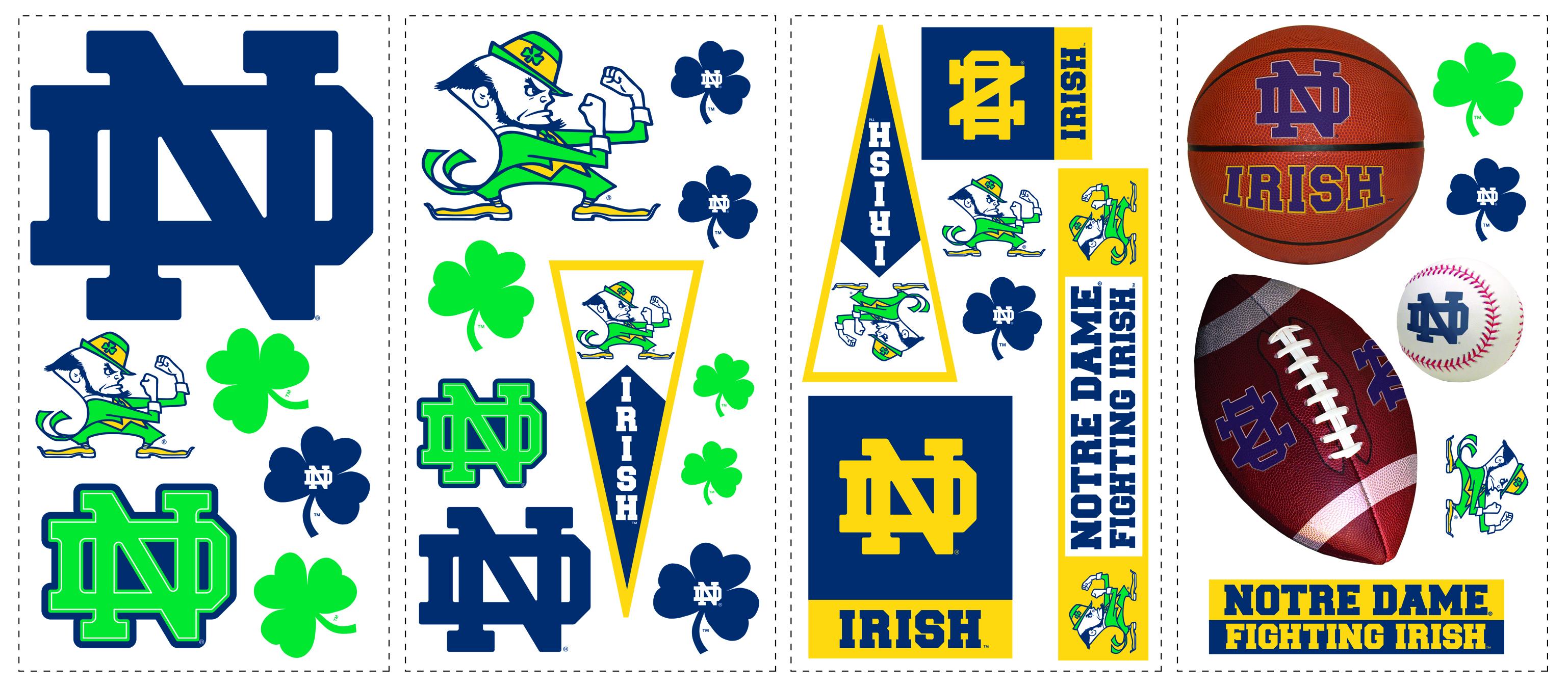 Notre Dame Fighting Irish Wall Decals Sports Decor