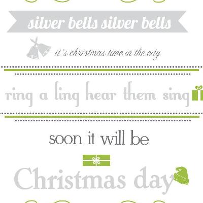 Silver Bells Quote Peel & Stick Wall Decals