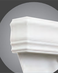 3in Designer Valance Return 3/4 Inch Bright White by   