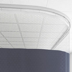 Cubicle Curtain shown with mesh