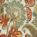 Jacobean Floral Fabric - Tree of Life Scrolls in Traditional Crewel Style