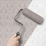 Paintable textured wallpaper.