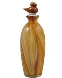 Wheat Tall Hand Blown Art Glass Vase by   