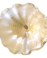 Beige Feather 16D Hand Blown Art Glass Wall Decor by  Novel 